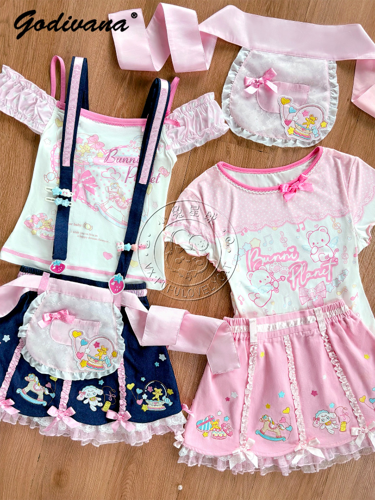 Summer Clothing Bundle - Lolita Daughters Clothes Cute Printed Strapless