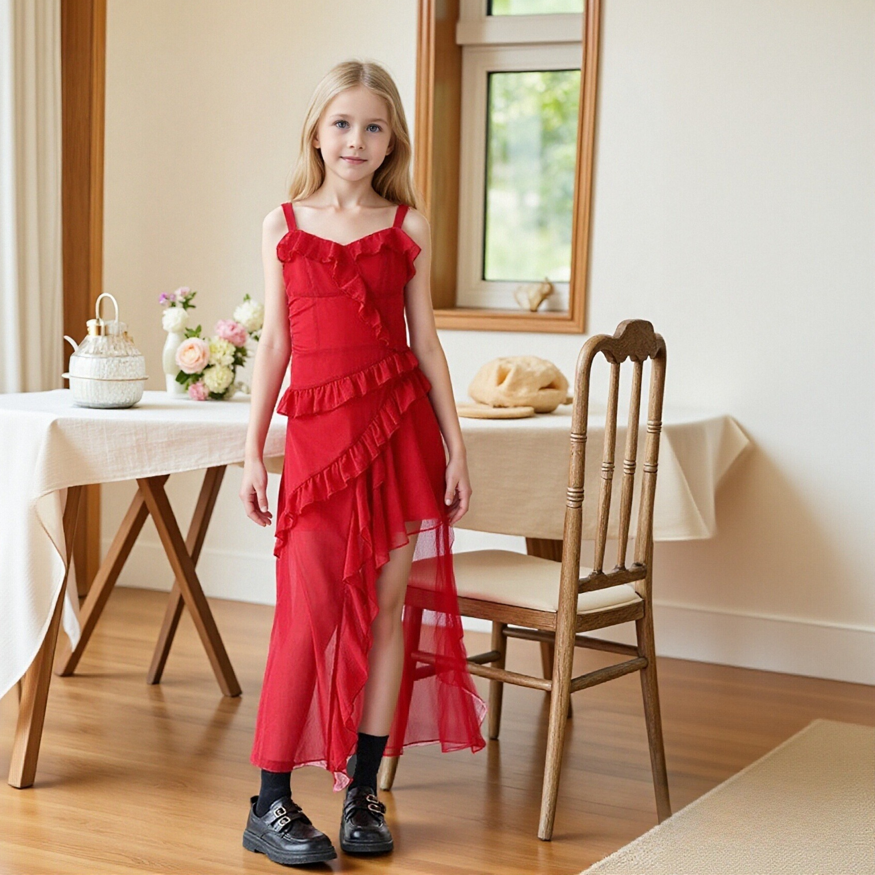 Summer Clothing Teen Girls - Girls Strapless Dress Summer Thin Asymmetric