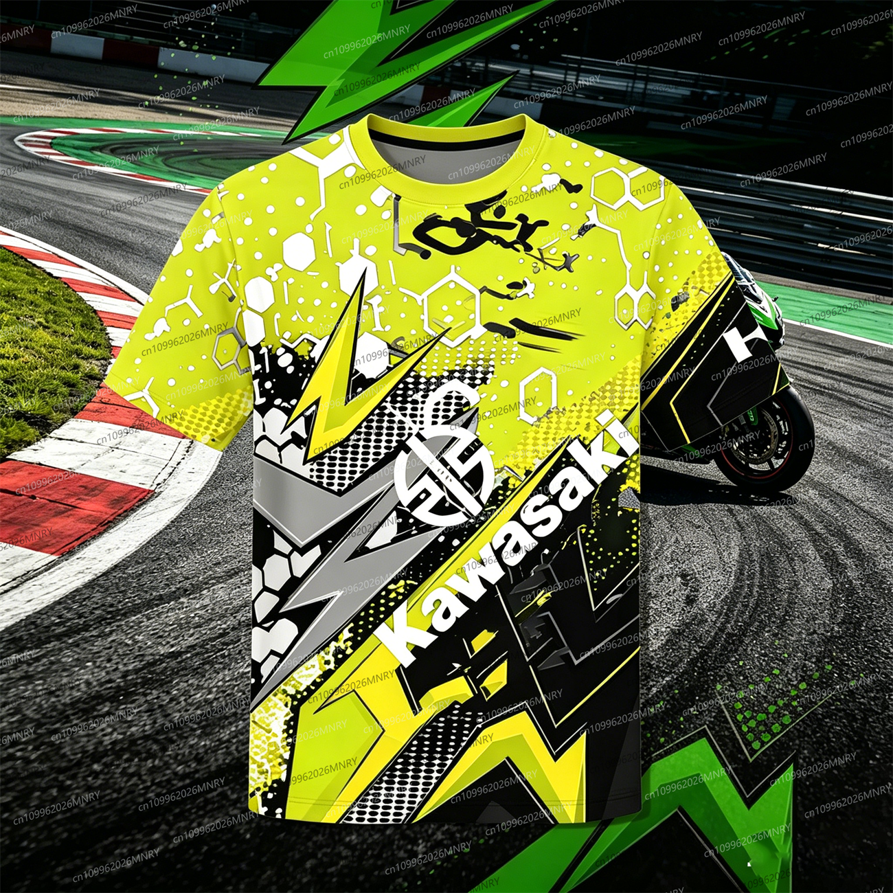 Summer Clothing Motorcycle - Summer Kawasaki Motorcycle Racer Riding t