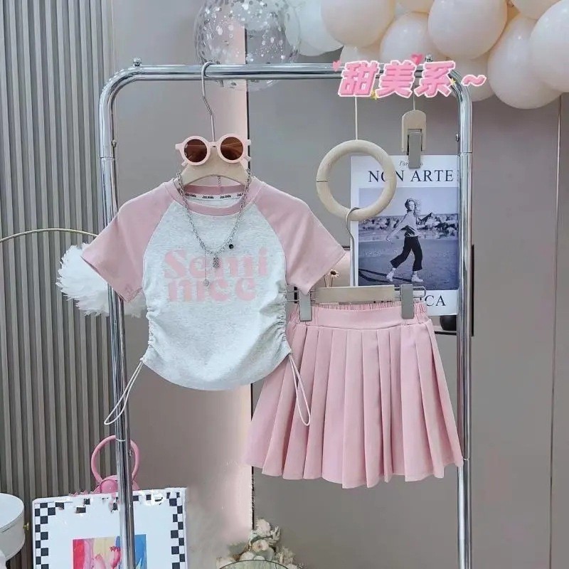 Summer Clothing Teen Girls - Kids Girls Short Sleeves Top Pleated