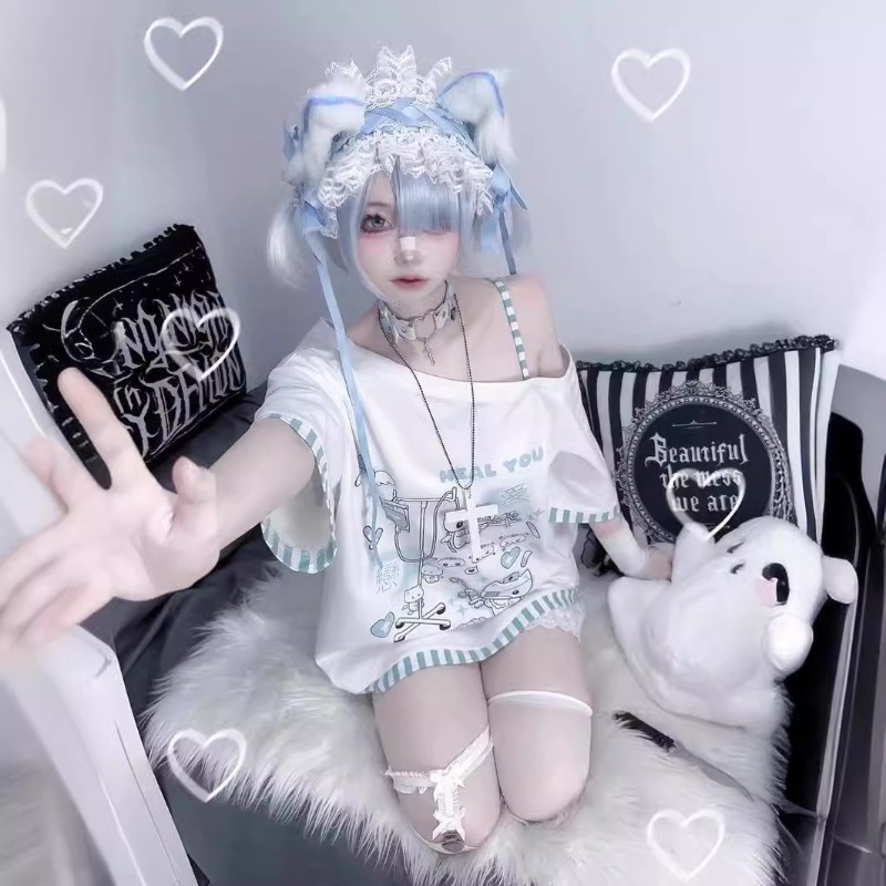 Anime Y2k Cartoon Kawaii Cat P - Summer Japanese Clothing recensie en prijs