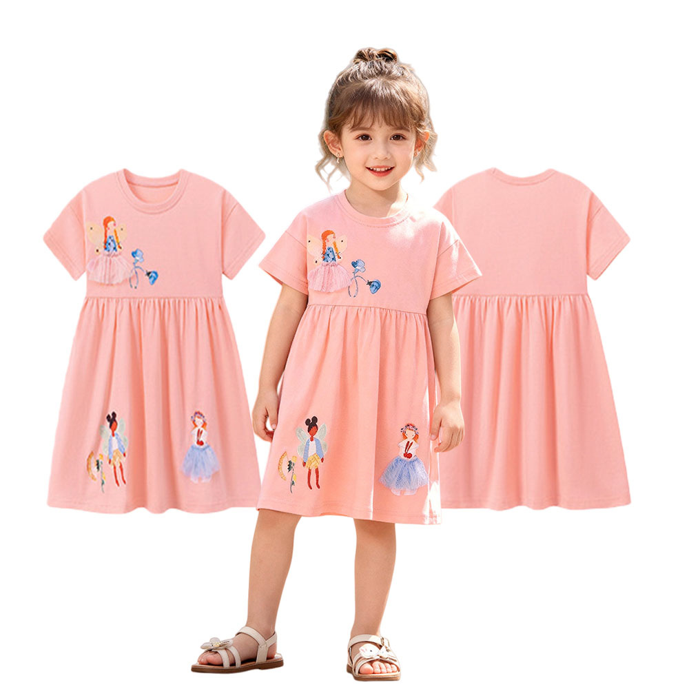 Short Sleeve Summer Girls Dres - Summer Clothing Drawing For Kids recensie en prijs