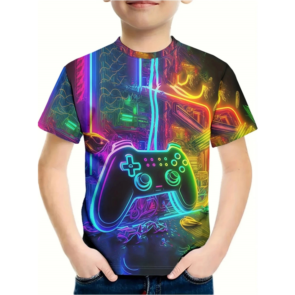 T-Shirt for a Boy 3D Print Gam - Summer Clothing Drawing For Kids recensie en prijs