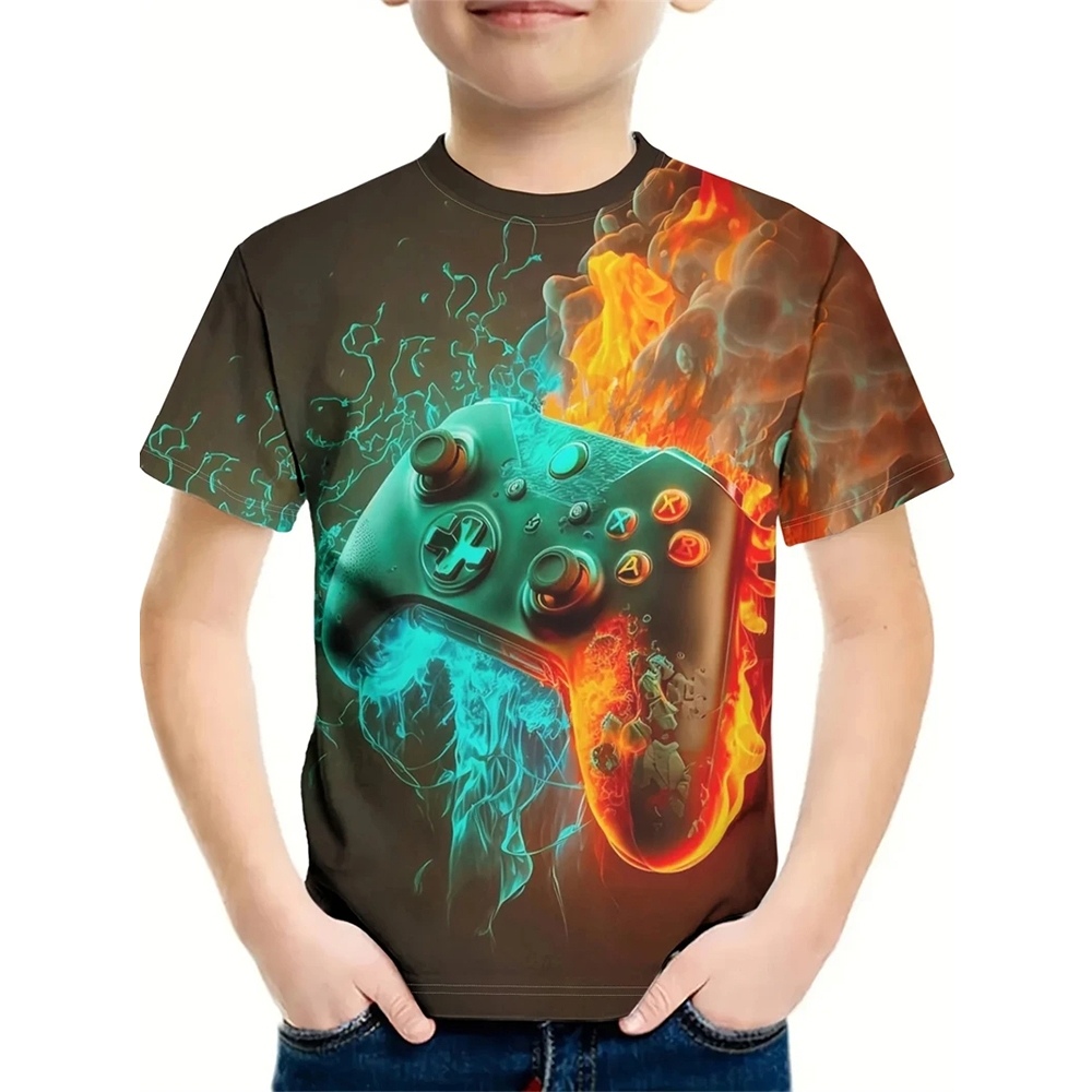 T-Shirt for a Boy 3D Print Gam - Summer Clothing Drawing For Kids recensie en prijs