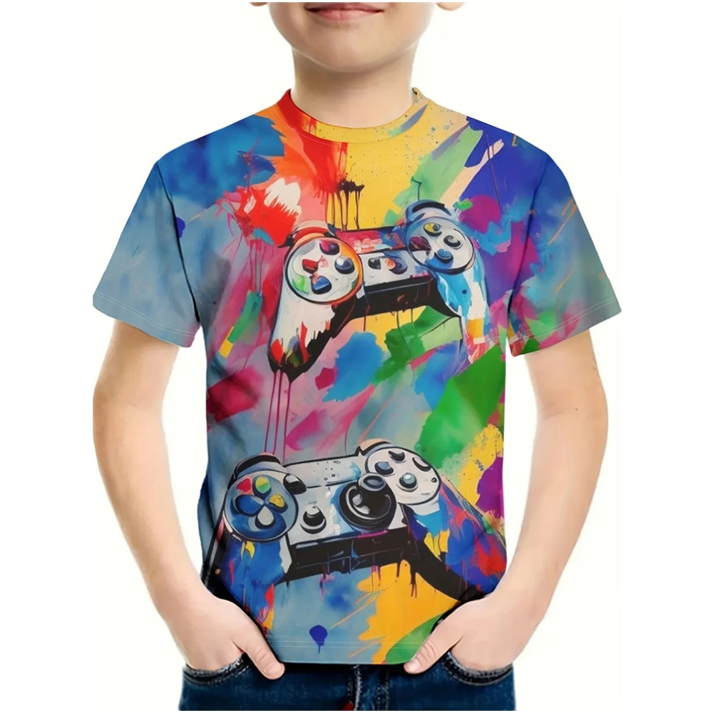 T-Shirt for a Boy 3D Print Gam - Summer Clothing Drawing For Kids recensie en prijs