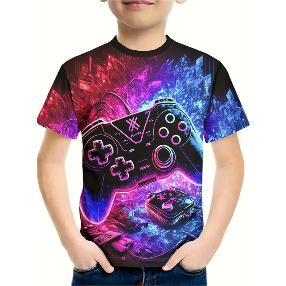 T-Shirt for a Boy 3D Print Gam - Summer Clothing Drawing For Kids recensie en prijs