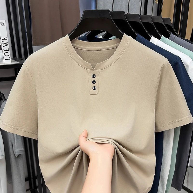Mens Casual Henley Neck T Shir - Summer Clothing Trends recensie en prijs