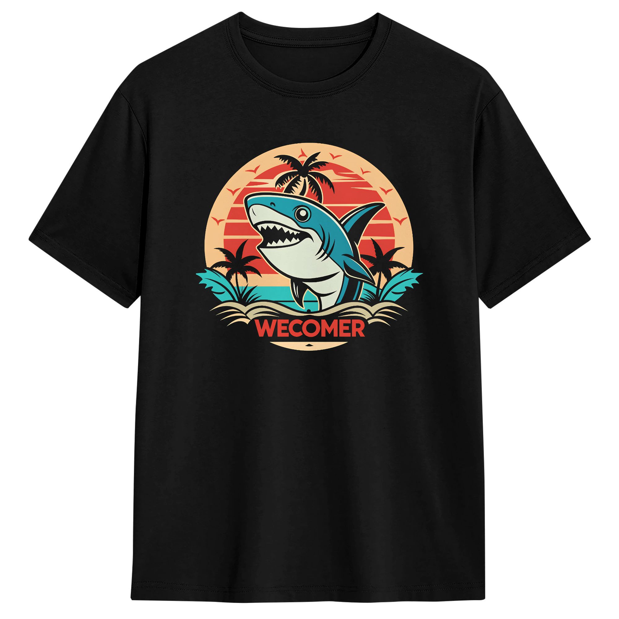 Men's T Shirt Retro Shark Clip - Summer Clothing Clipart recensie en prijs