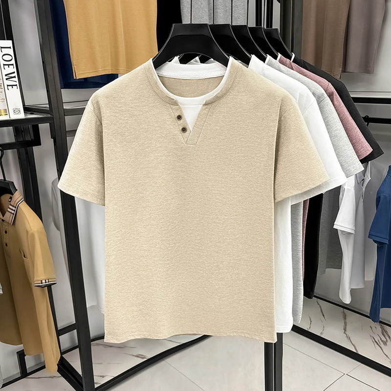 Men's Minimalist Henley Neck T - Summer Clothing Trends recensie en prijs