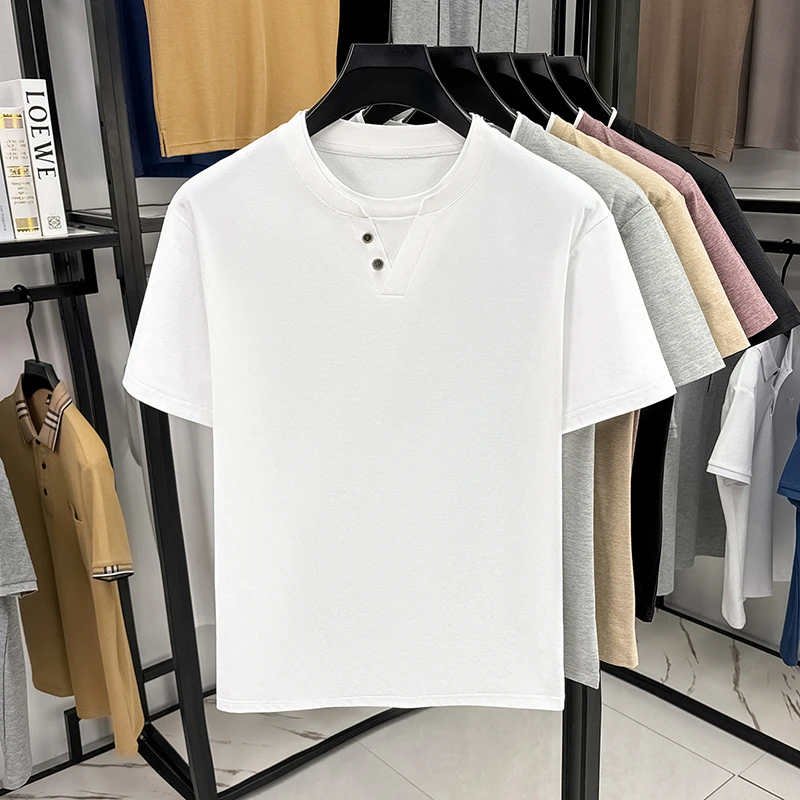 Men's Minimalist Henley Neck T - Summer Clothing Trends recensie en prijs