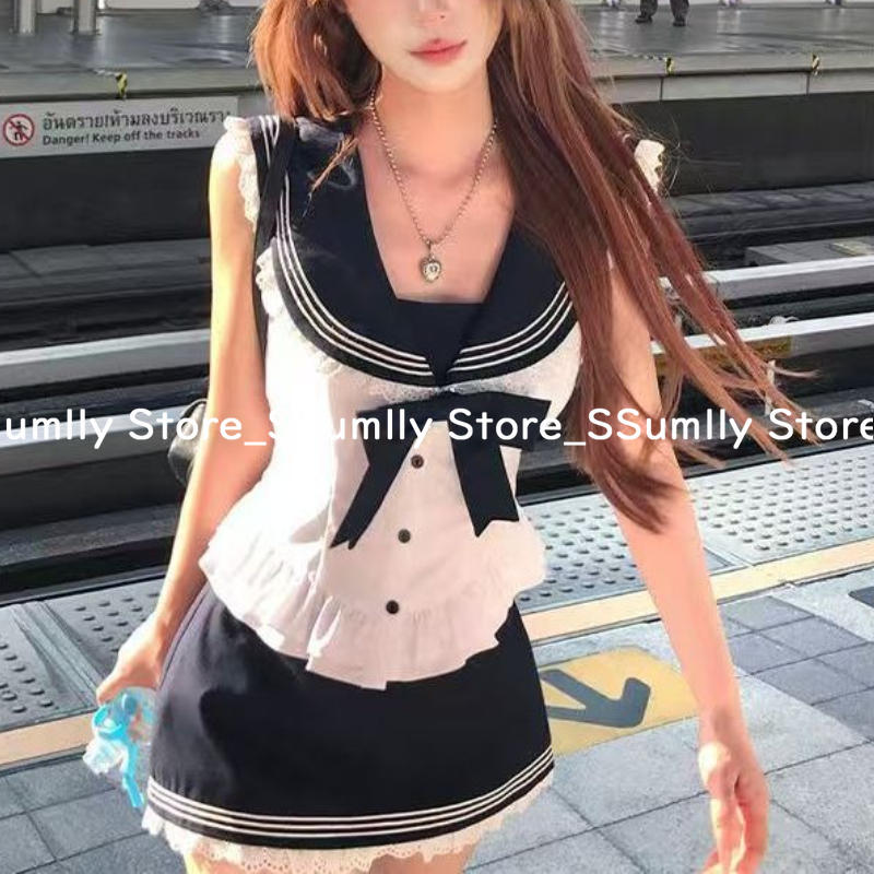 College Style Bow Sweet 2 Piec - Summer Japanese Clothing recensie en prijs