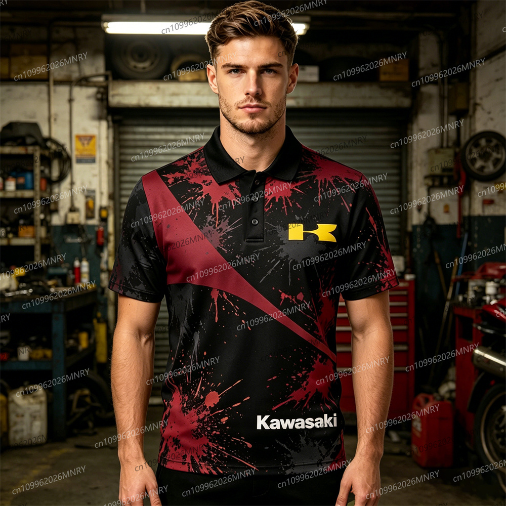 Motorcycle Kawasaki polo shirt - Summer Clothing Motorcycle recensie en prijs