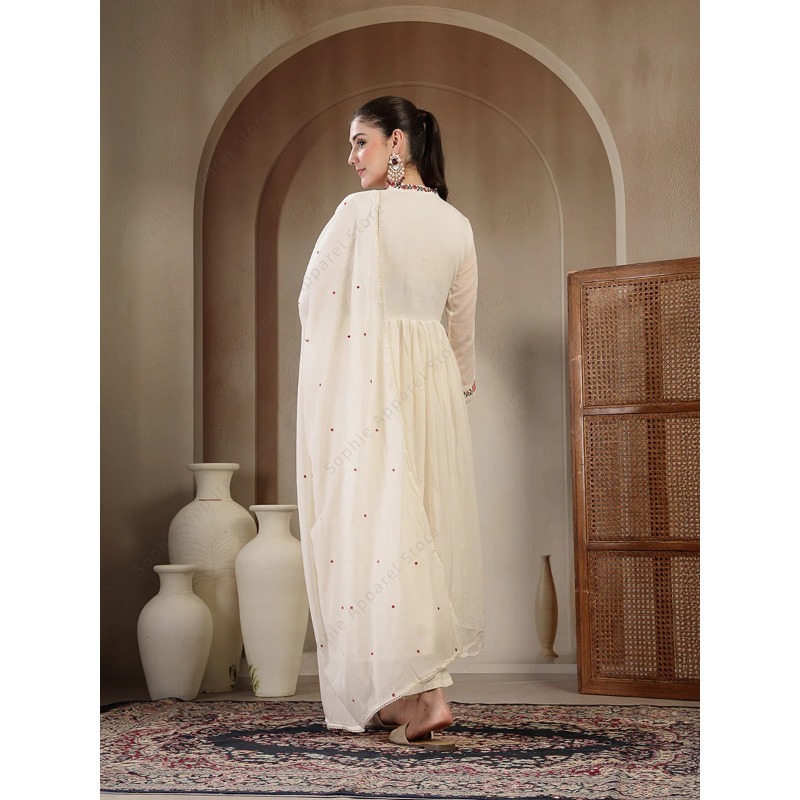 White Cotton Anarkali Kurti Se - Summer Clothing Pakistan recensie en prijs