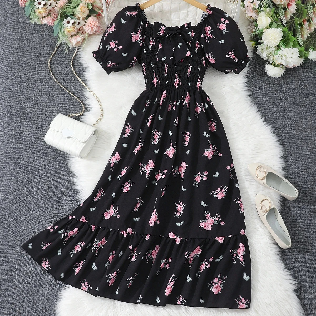 Teen Girl Floral Long Dress Su - Summer Clothing Teen Girls recensie en prijs