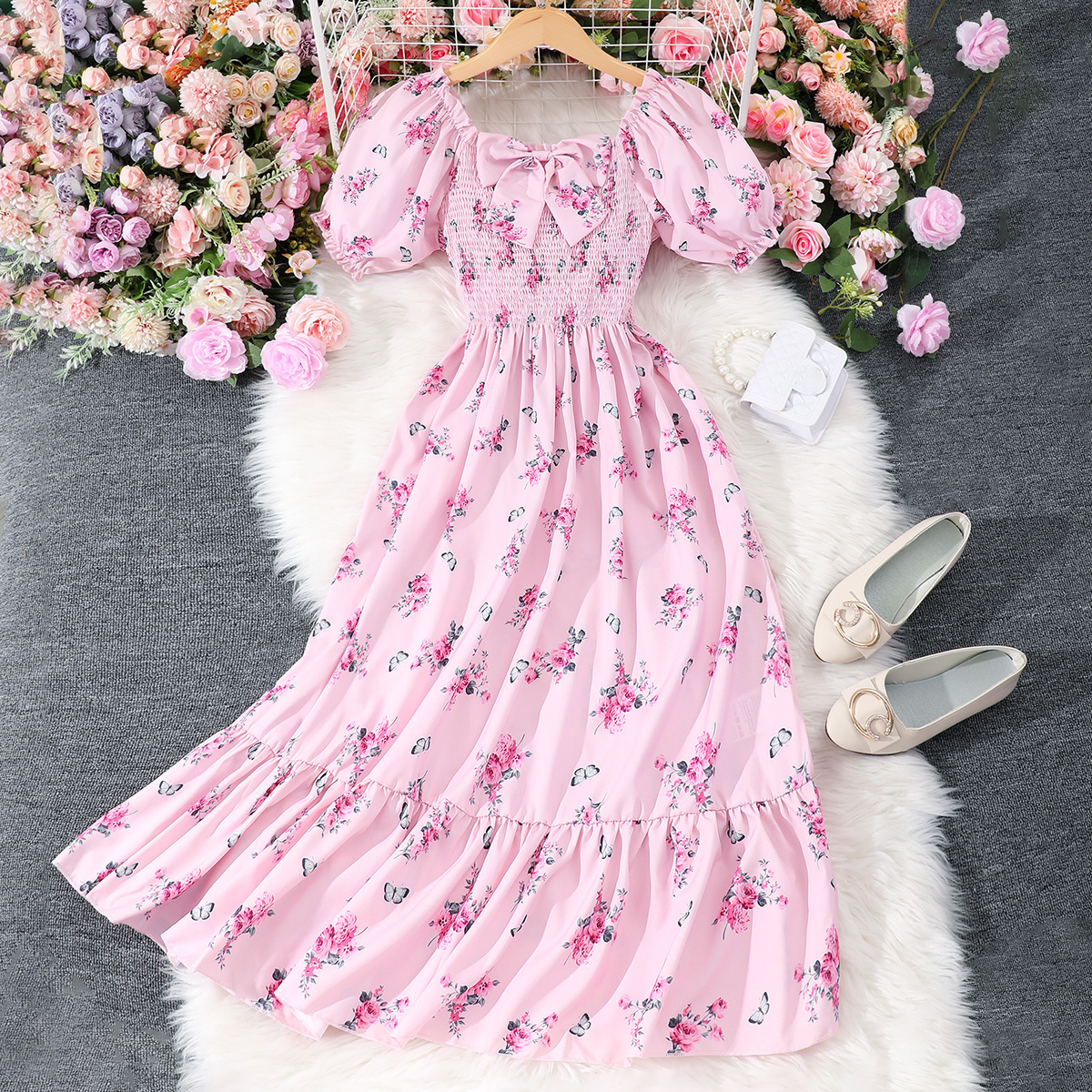 Teen Girl Floral Long Dress Su - Summer Clothing Teen Girls recensie en prijs